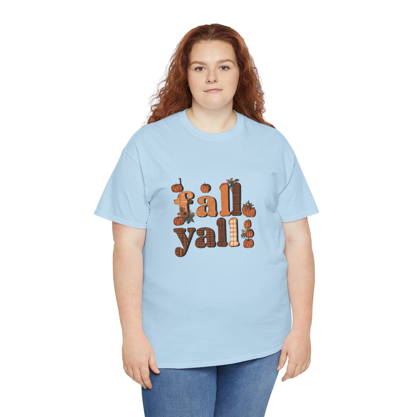 Fall Y'all Rustic Plaid Accent T-Shirt