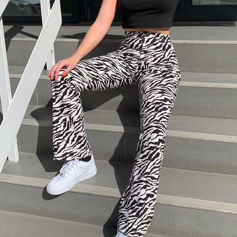 Casual Cow Pattern Pants