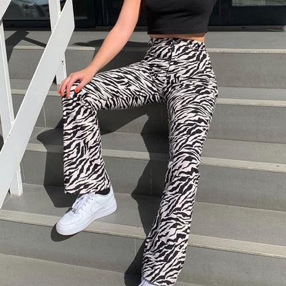 Casual Cow Pattern Pants