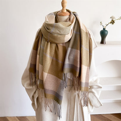 Unisex Autumn & Winter Tassel Scarf – Cozy All-Match Knit Wrap