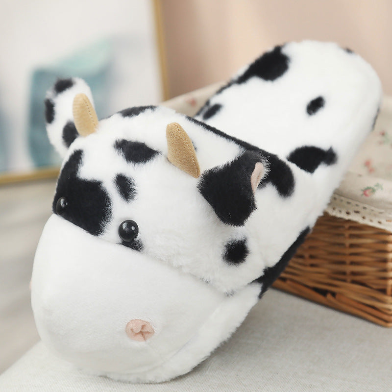 Cozy Cow Plush Slippers – Plush & Comfortable Home Shoes