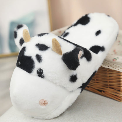 Cozy Cow Plush Slippers – Plush & Comfortable Home Shoes
