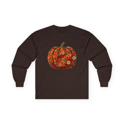 Floral Pumpkin Long-Sleeve Unisex T-Shirt