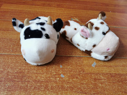 Cozy Cow Plush Slippers – Plush & Comfortable Home Shoes