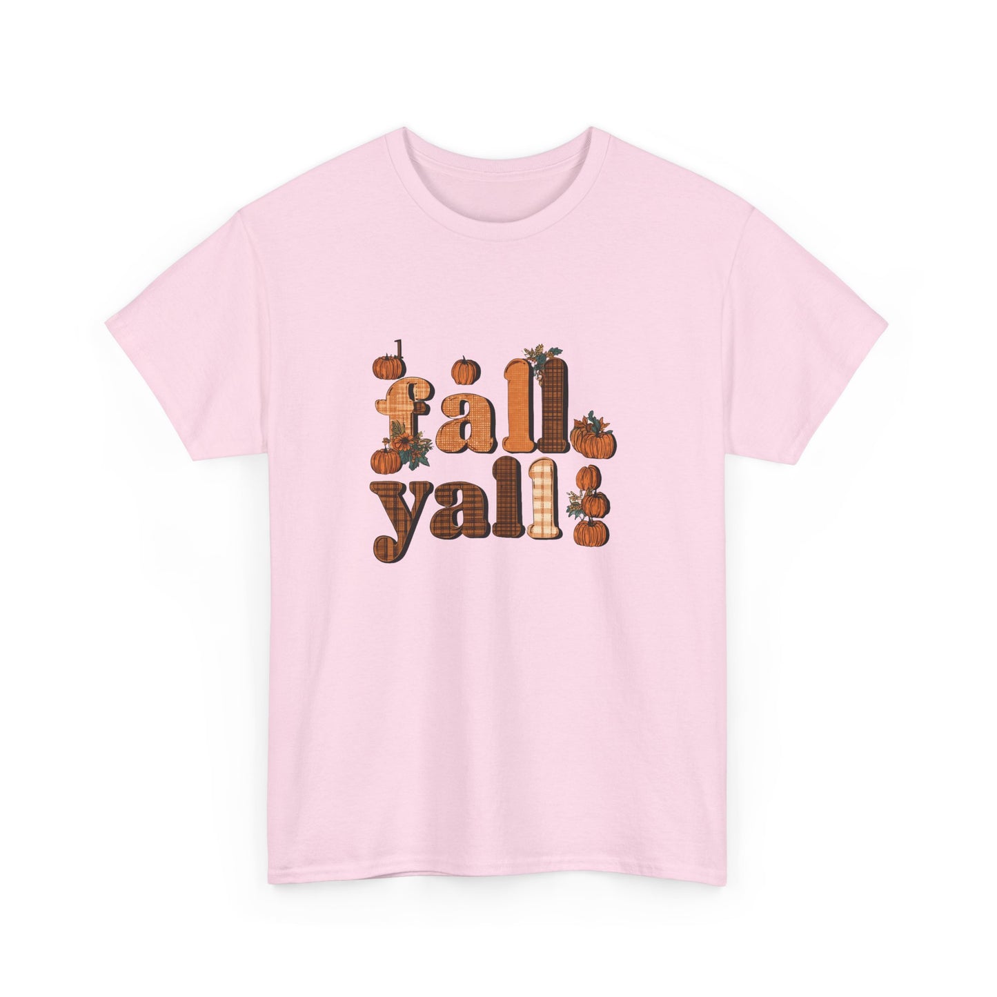 Fall Y'all Rustic Plaid Accent T-Shirt