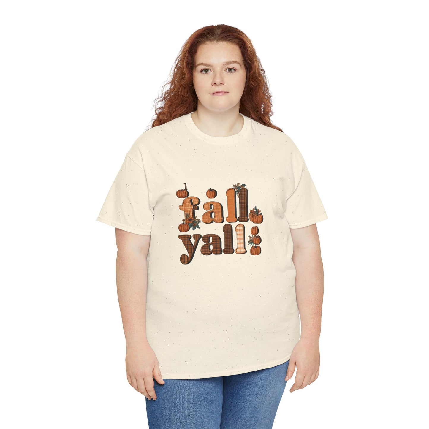 Fall Y'all Rustic Plaid Accent T-Shirt