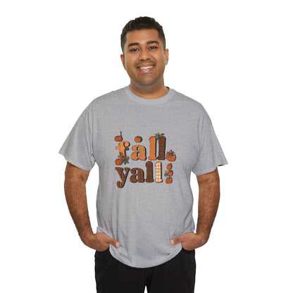 Fall Y'all Rustic Plaid Accent T-Shirt