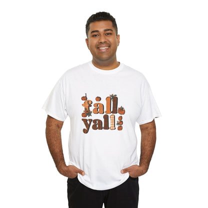 Fall Y'all Rustic Plaid Accent T-Shirt