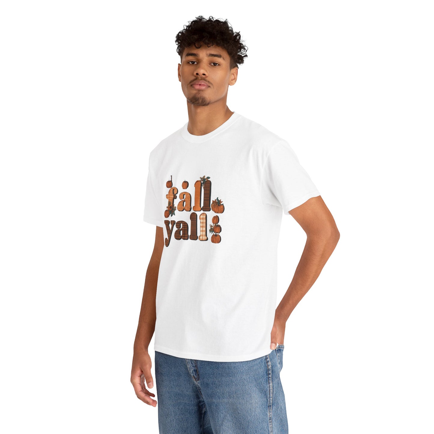 Fall Y'all Rustic Plaid Accent T-Shirt