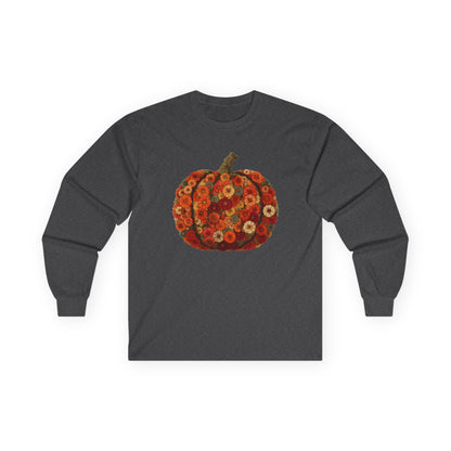 Floral Pumpkin Long-Sleeve Unisex T-Shirt