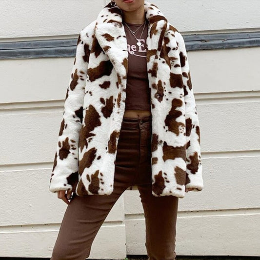 Cowhide Mink Coat-Chic & Cozy Outerwear
