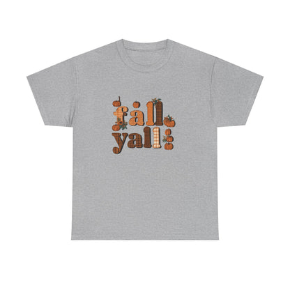 Fall Y'all Rustic Plaid Accent T-Shirt