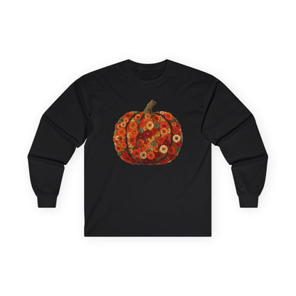 Floral Pumpkin Long-Sleeve Unisex T-Shirt