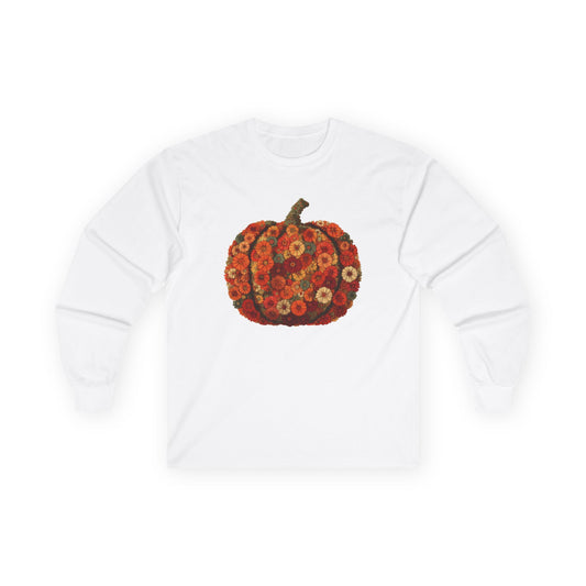 Floral Pumpkin Long-Sleeve Unisex T-Shirt