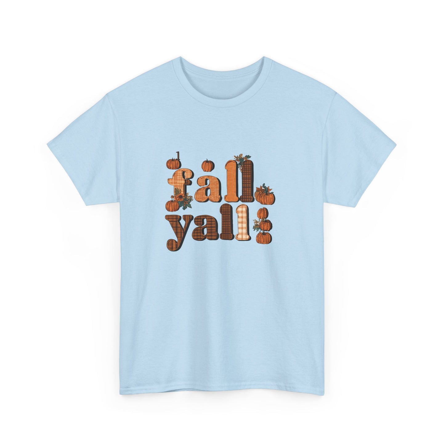 Fall Y'all Rustic Plaid Accent T-Shirt