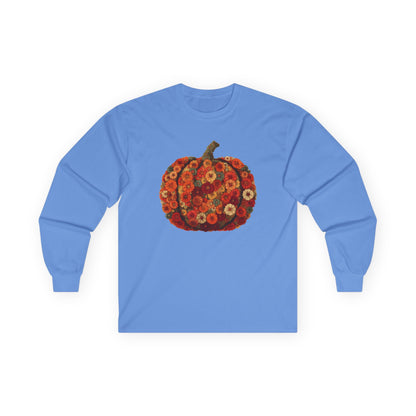 Floral Pumpkin Long-Sleeve Unisex T-Shirt