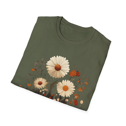 Autumn Harvest Floral Pumpkin Unisex T-Shirt
