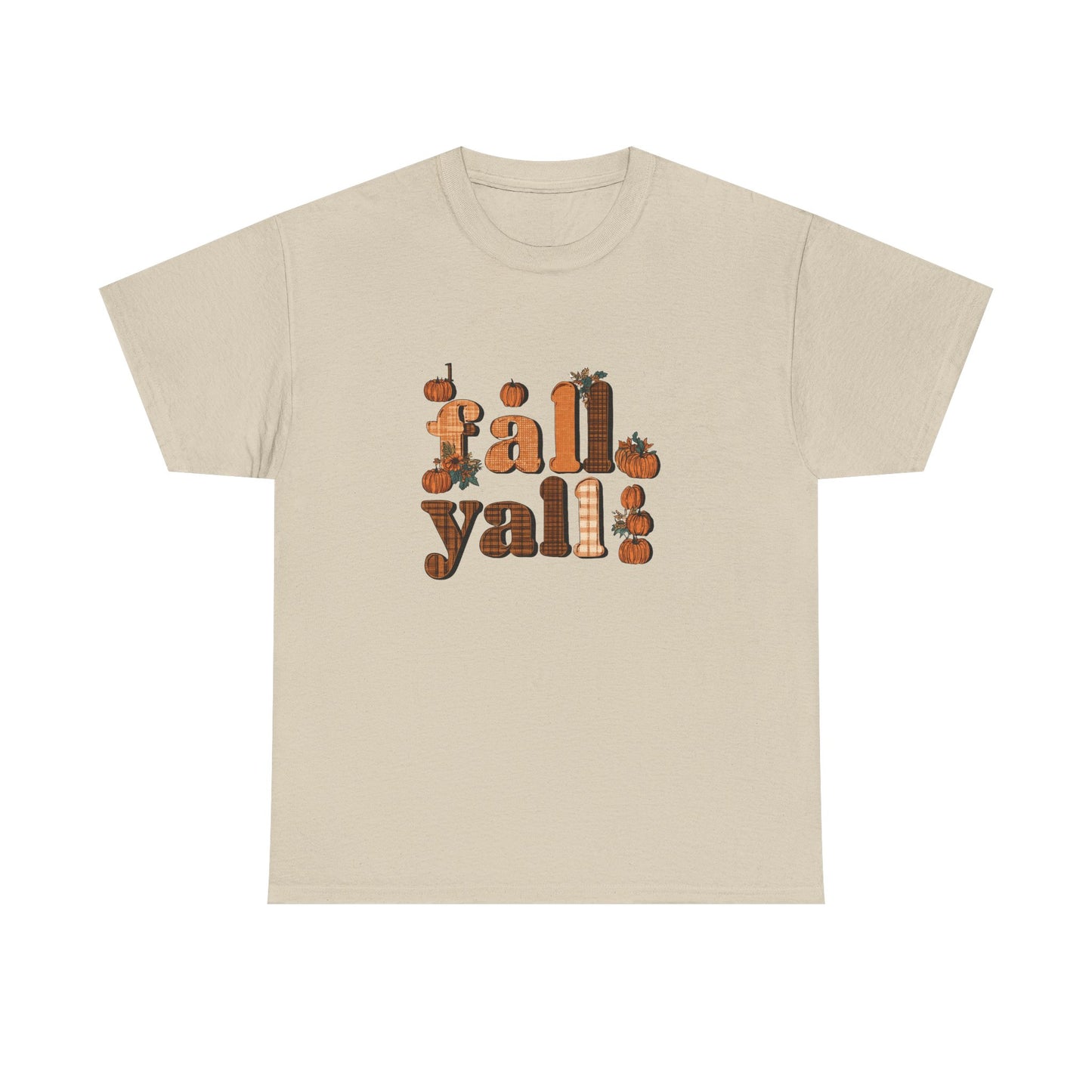 Fall Y'all Rustic Plaid Accent T-Shirt