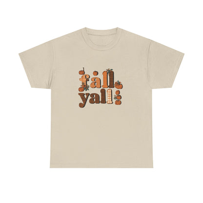 Fall Y'all Rustic Plaid Accent T-Shirt