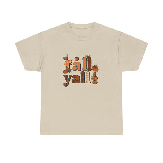 Fall Y'all Rustic Plaid Accent T-Shirt