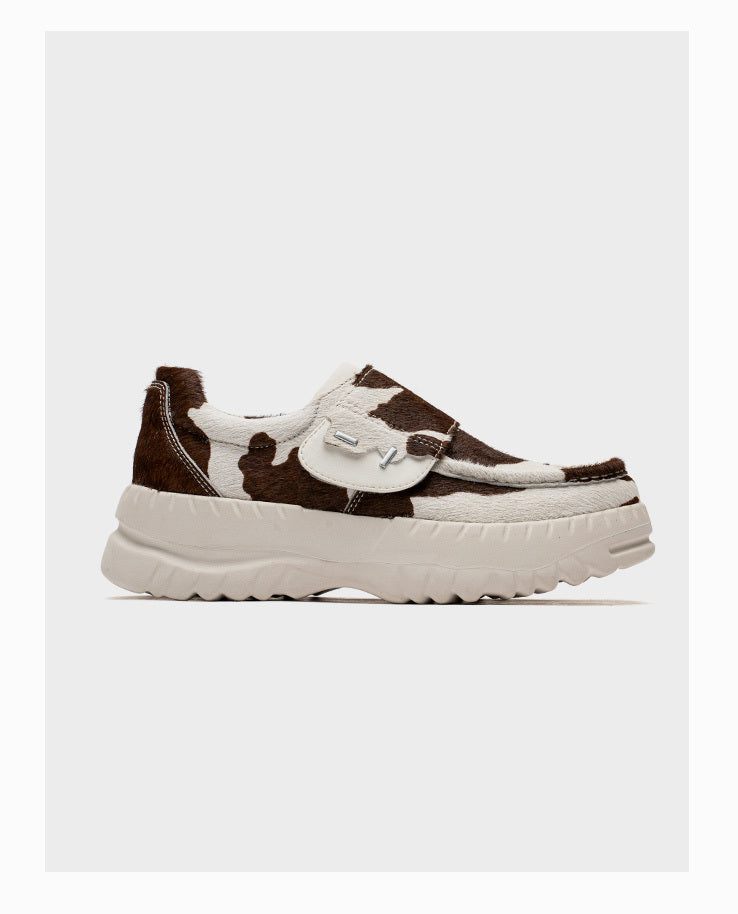 Cow Print Platform Sneakers – Fashionable Thick-Soled Shoes