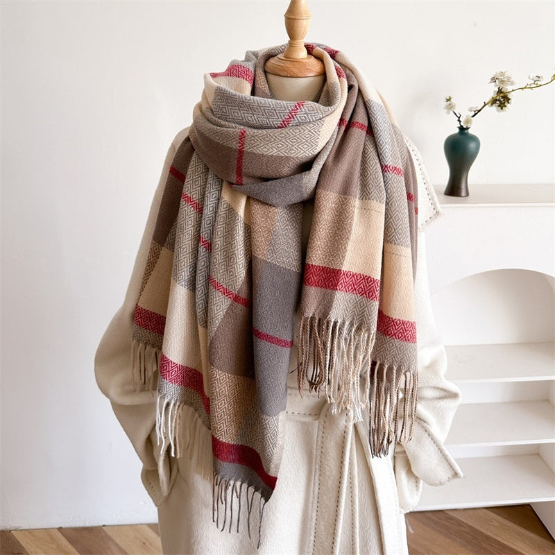 Unisex Autumn & Winter Tassel Scarf – Cozy All-Match Knit Wrap