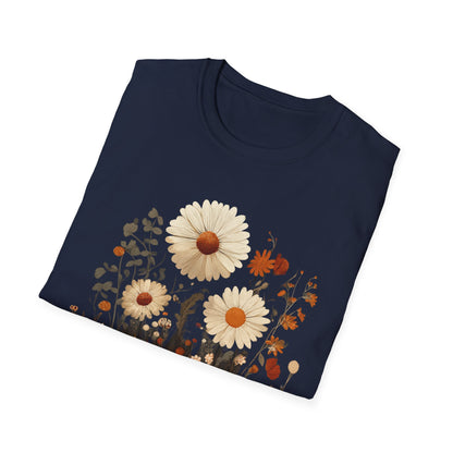 Autumn Harvest Floral Pumpkin Unisex T-Shirt