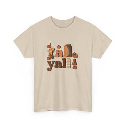 Fall Y'all Rustic Plaid Accent T-Shirt