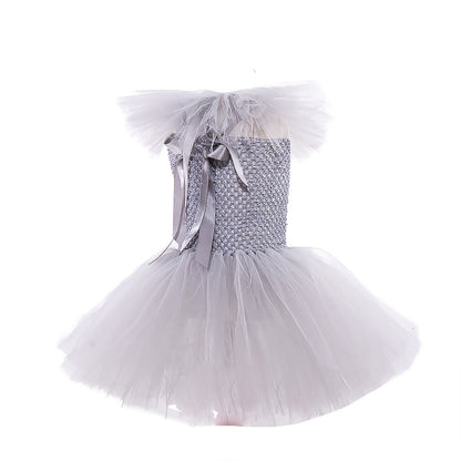 Mesh Princess Dress Set – Children’s Halloween Costume & Party Outfit