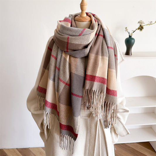 Unisex Autumn & Winter Tassel Scarf – Cozy All-Match Knit Wrap