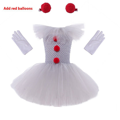 Mesh Princess Dress Set – Children’s Halloween Costume & Party Outfit