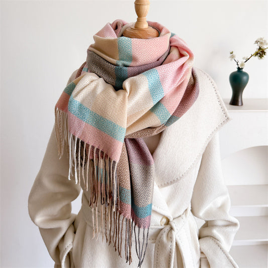 Unisex Autumn & Winter Tassel Scarf – Cozy All-Match Knit Wrap