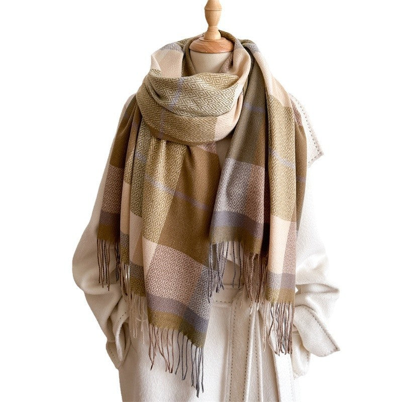 Unisex Autumn & Winter Tassel Scarf – Cozy All-Match Knit Wrap