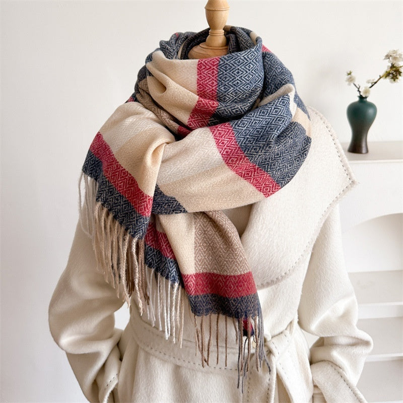 Unisex Autumn & Winter Tassel Scarf – Cozy All-Match Knit Wrap