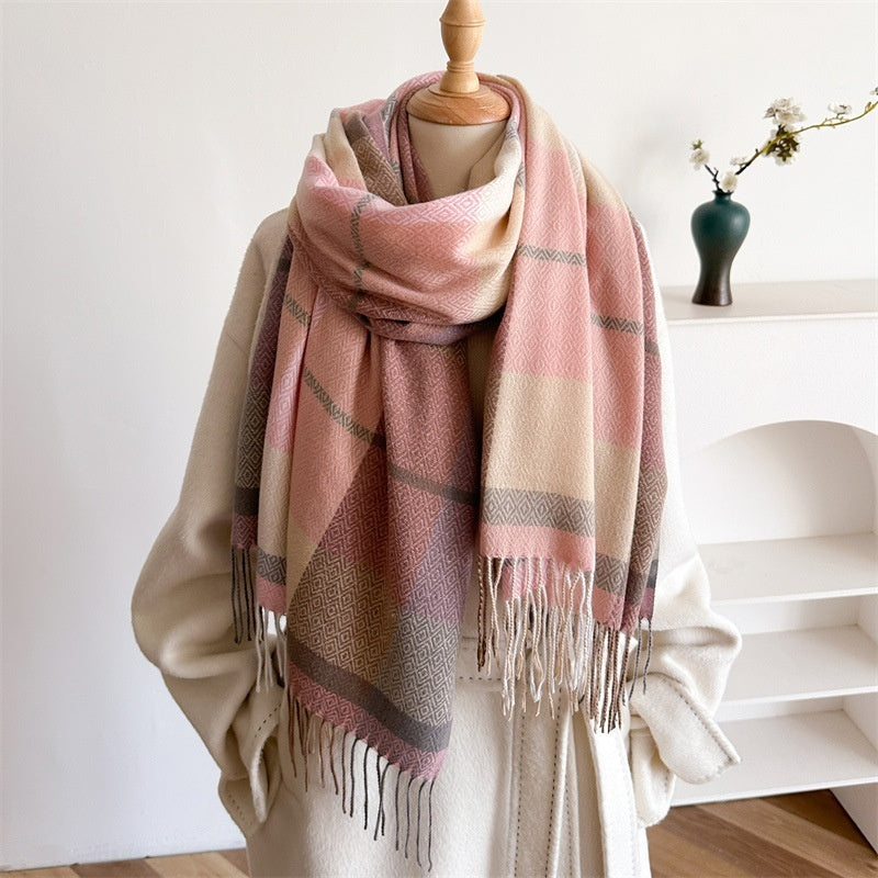 Unisex Autumn & Winter Tassel Scarf – Cozy All-Match Knit Wrap